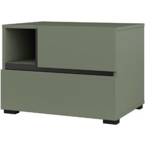 Noční stolek CROSI 22 zelený / černý