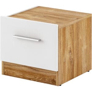 Noční stolek DENTRO DT03L bílá / dub stirling