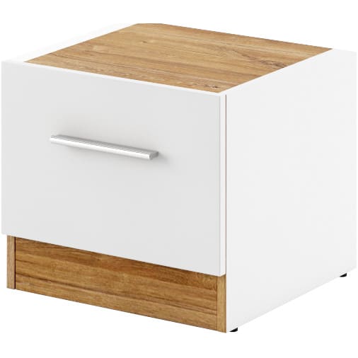 Noční stolek DENTRO DT03P bílá / dub stirling