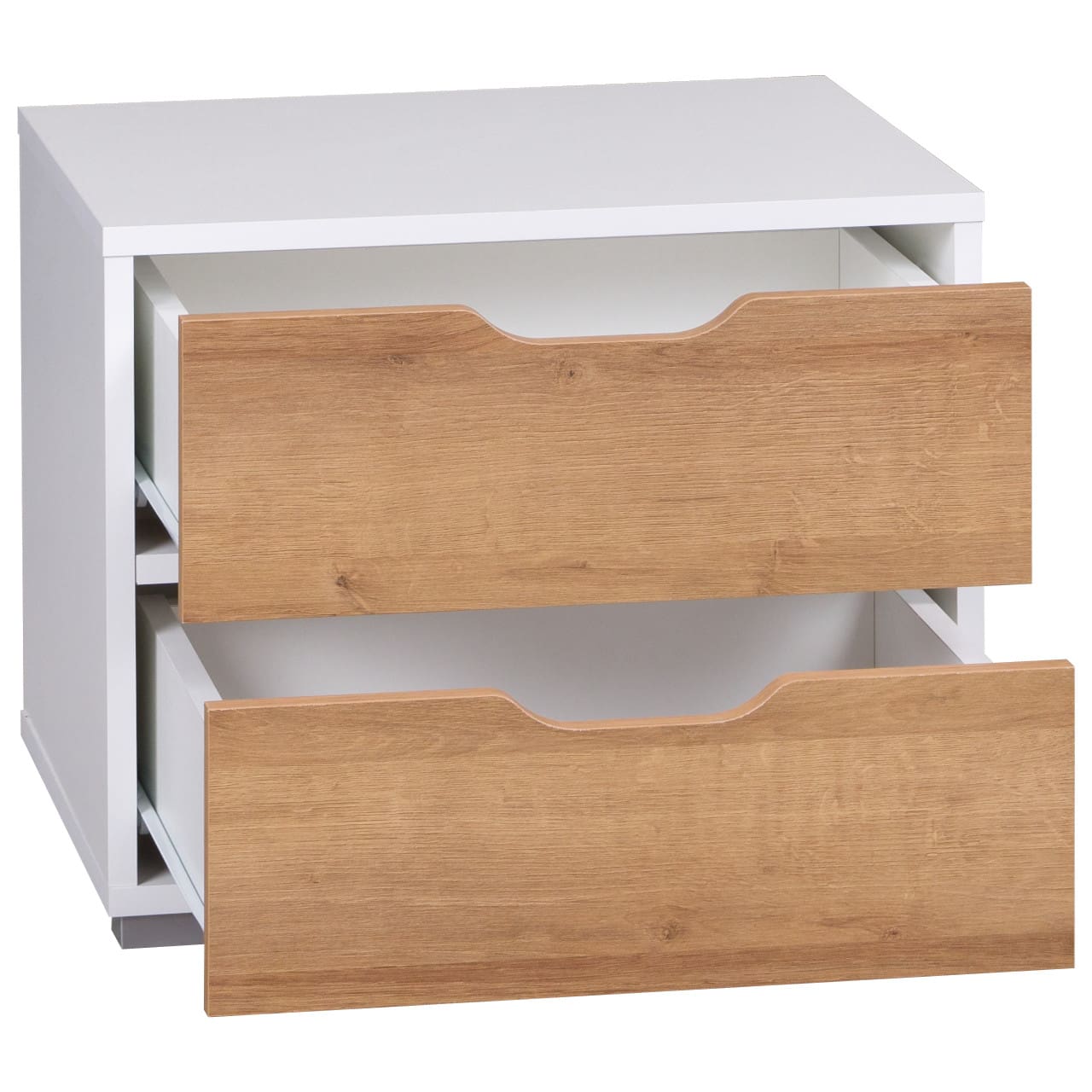 Noční stolek IWA 11 bílý / dub zlatý - Obrázek 2