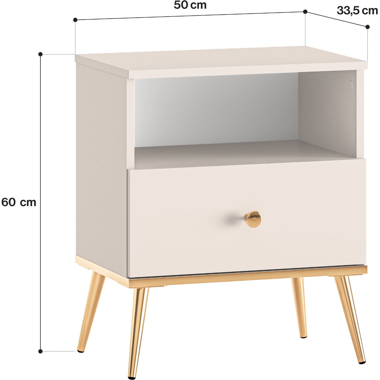 Noční stolek LESGIN 06 kašmír - Obrázek 5