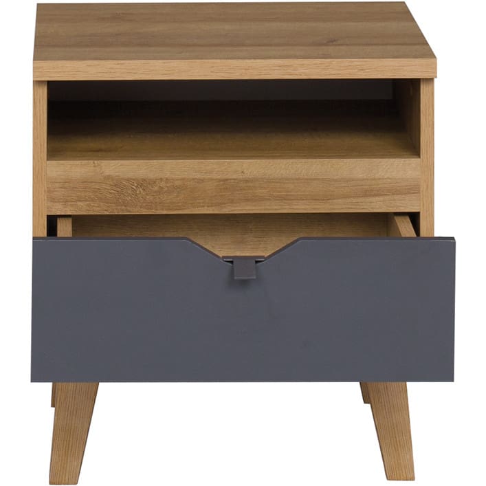 Noční stolek MAMONE ME02 dub zlatý / grafit - Obrázek 2