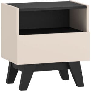 Noční stolek SABLE 06 kašmír / černá