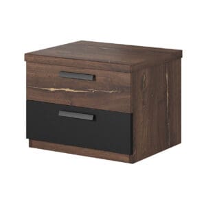 Noční stolek SAGMA SG22 dub flagstaf měď / černý