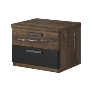 Noční stolek SAGMA SG22 dub flagstaf ocel / černý