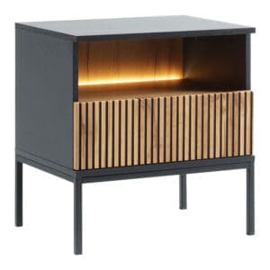 Noční stolek SANTO 07 černý / dub wotan