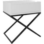 Noční stolek SIENA bílý / černý