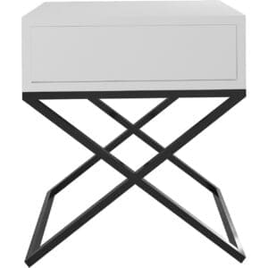 Noční stolek SIENA bílý / černý