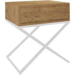 Noční stolek SIENA dub wotan / bílá