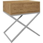 Noční stolek SIENA dub wotan / chrom