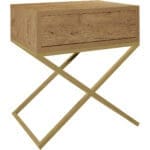 Noční stolek SIENA dub wotan / zlatý