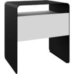 Noční stolek SOCHI černá / bílá