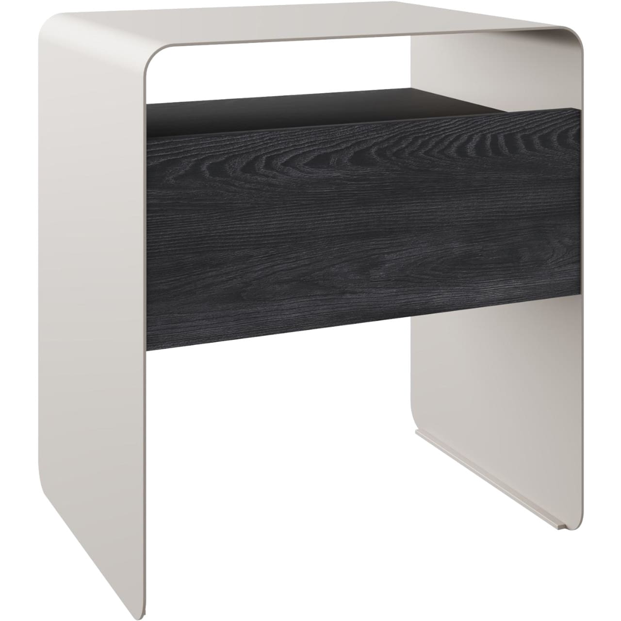 Noční stolek SOCHI kašmír / černé dřevo