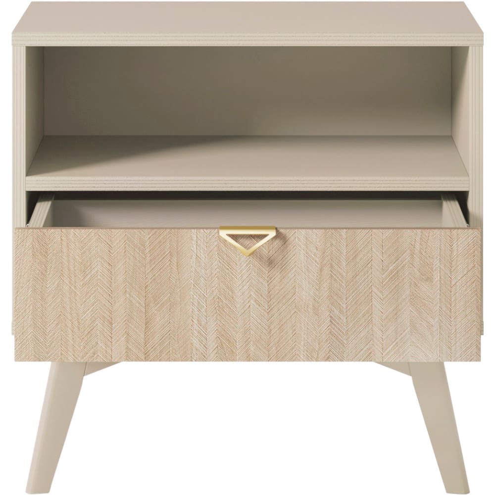 Noční stolek WALD 06 pískově béžová / scandi - Obrázek 3