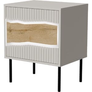 Noční stolky (2ks) CONTE 1D kašmír / dub wotan