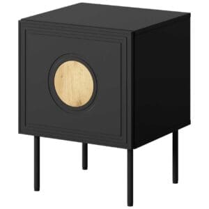 Noční stolky (2ks) LAZZO černý mat / dub craft