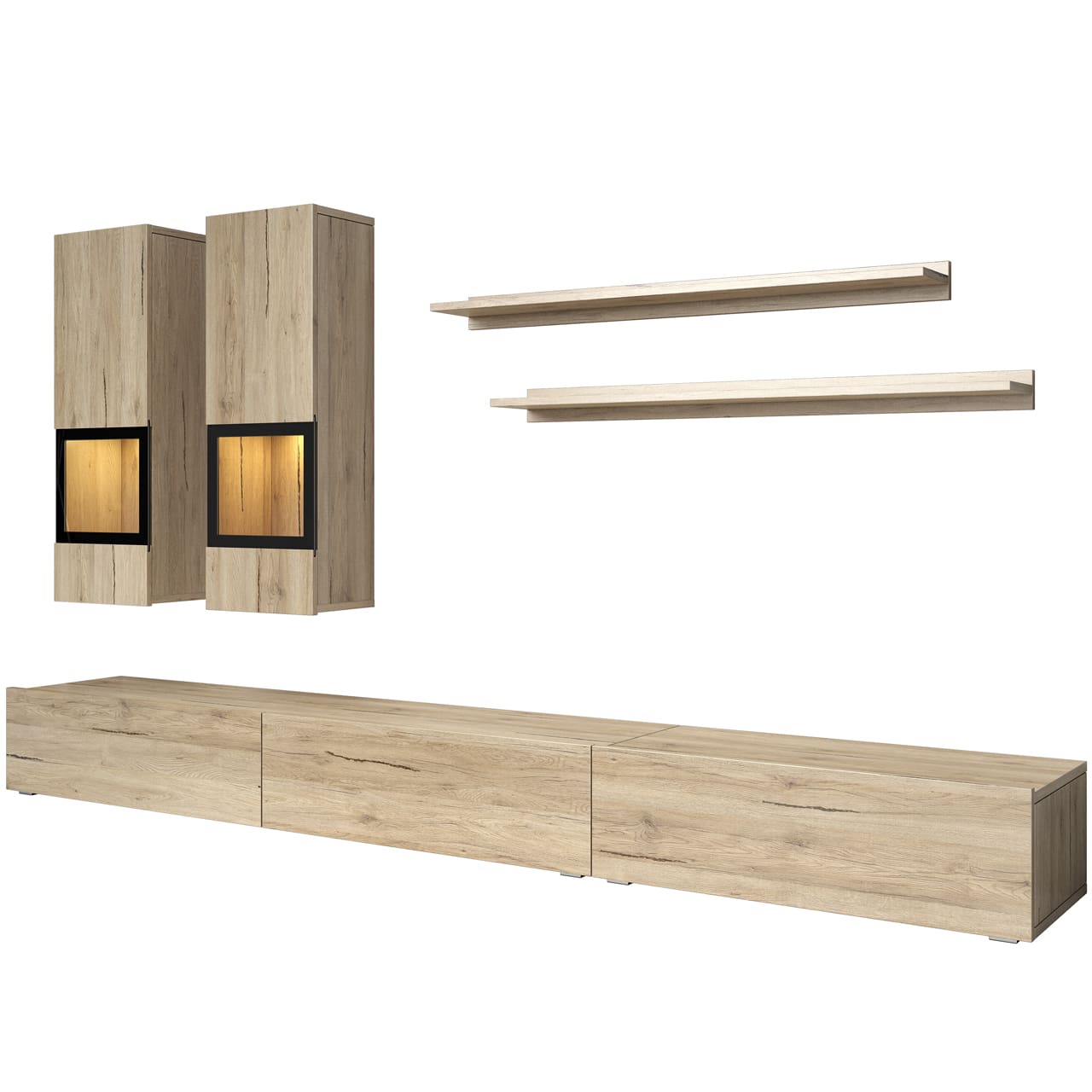 Obývací stěna BORA 10 san remo světlá - Obrázek 2