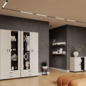 Obývací stěna BRNO 10J kašmír / černá