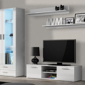 Obývací stěna BRNO 11A bílá / bílý lesk