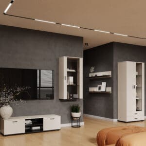 Obývací stěna BRNO 11J kašmír / černá