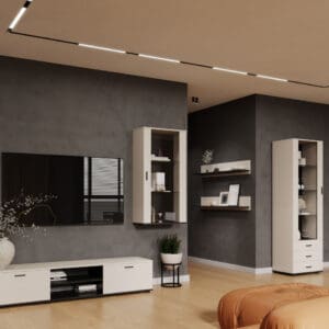 Obývací stěna BRNO 6J kašmír / černá