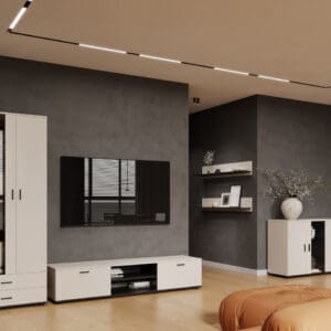 Obývací stěna BRNO 9J kašmír / černá