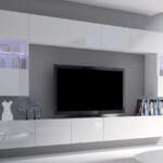 Obývací stěna CALABRIA 1 bílá / bílý lesk