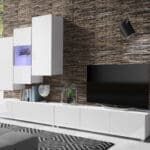 Obývací stěna CALABRIA 11 bílá / bílý lesk