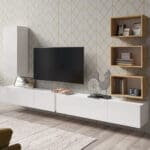 Obývací stěna CALABRIA 36 bílá / bílý lesk