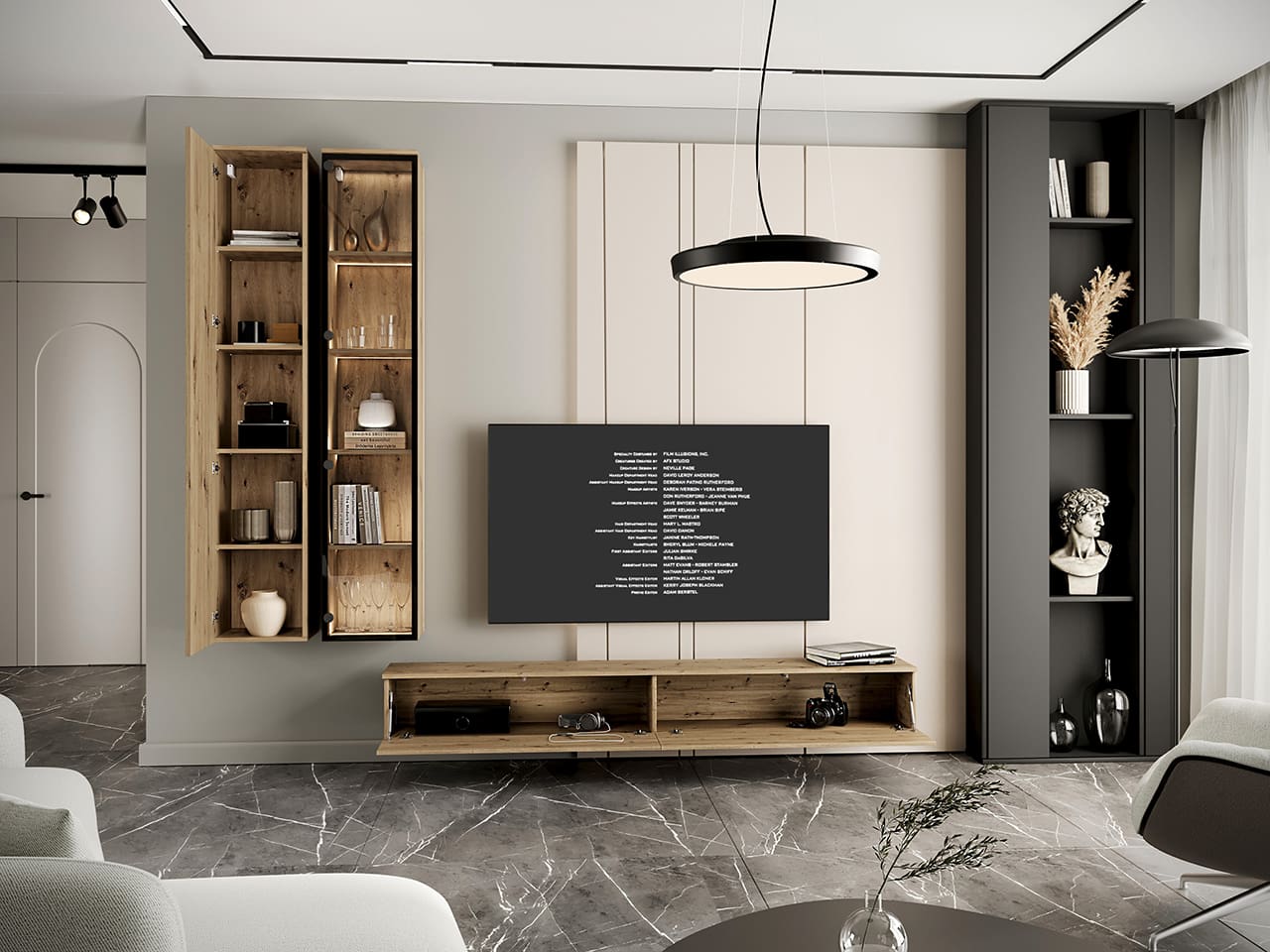 Obývací stěna FIGO 1 dub artisan - Obrázek 3