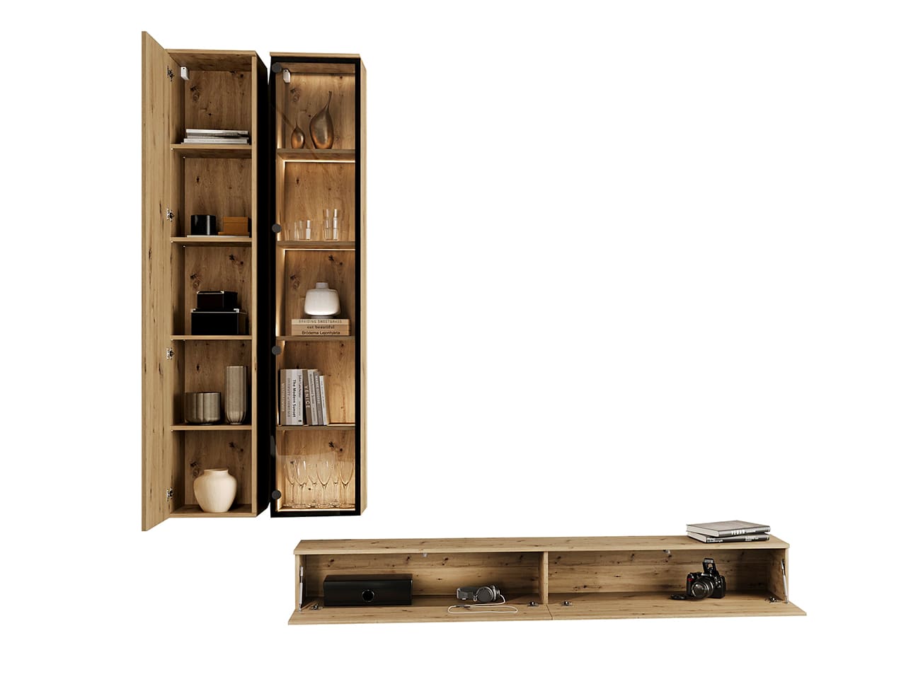 Obývací stěna FIGO 1 dub artisan - Obrázek 4