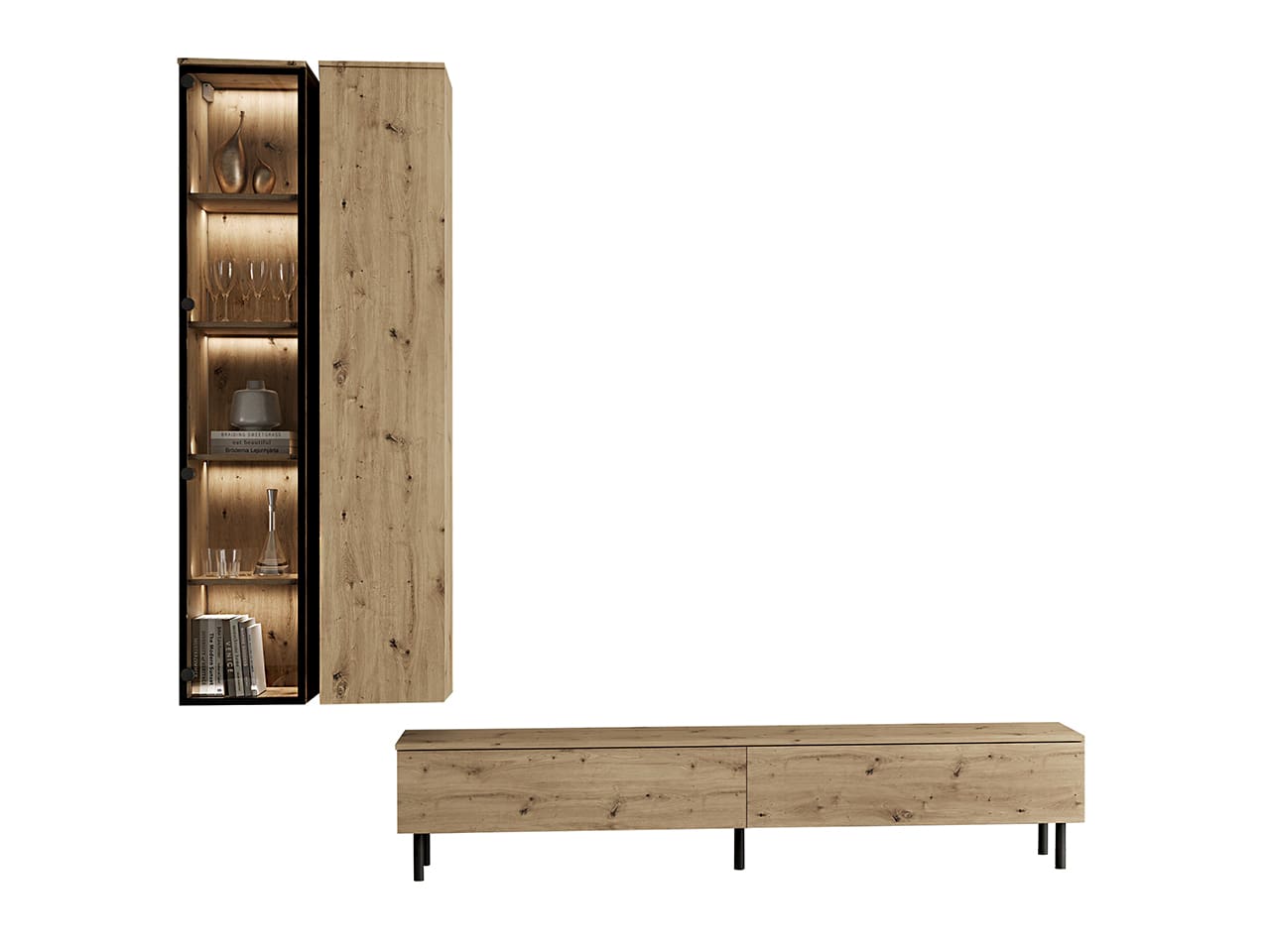 Obývací stěna FIGO 1 dub artisan - Obrázek 6