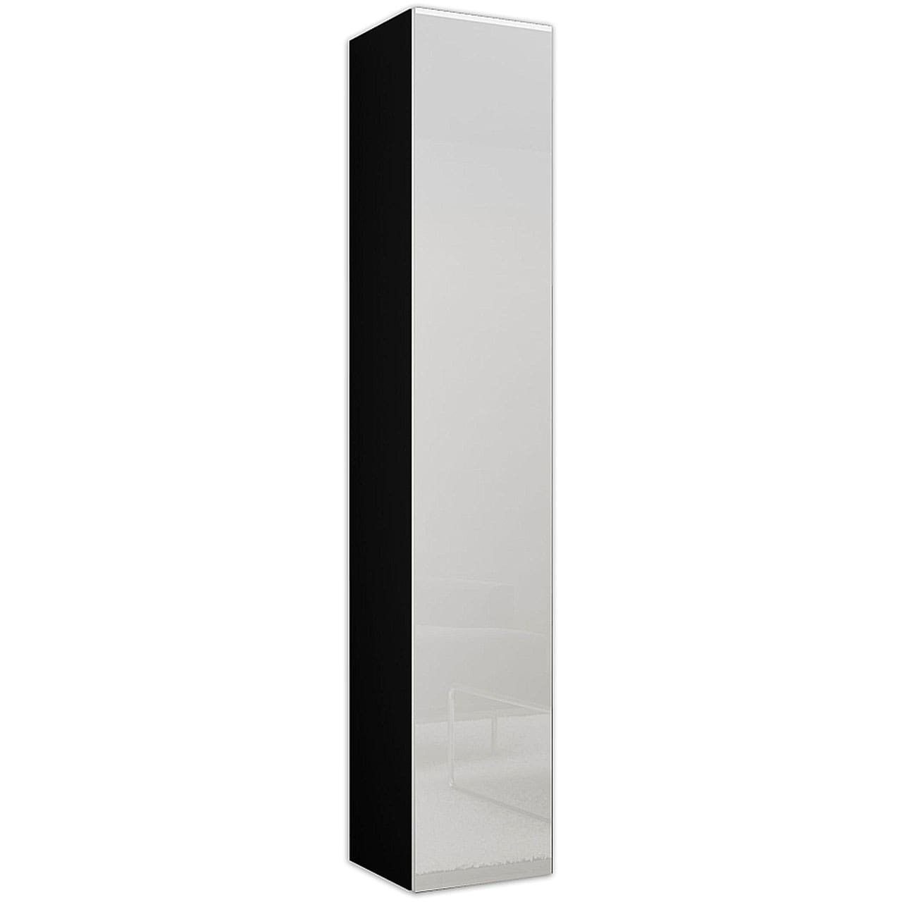 Obývací stěna GOVI 15C černá / bílý lesk - Obrázek 2