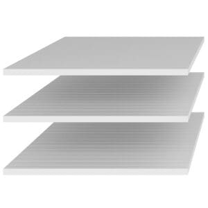 Police do skříně SAGMA SG02 3ks bílé