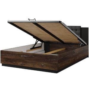 Postel 140x200 SIGMA SG50 dub flagstaf ocel / černá