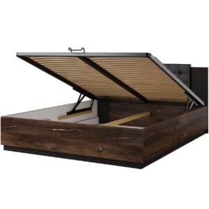 Postel 160x200 SIGMA SG51 dub flagstaf ocel / černá