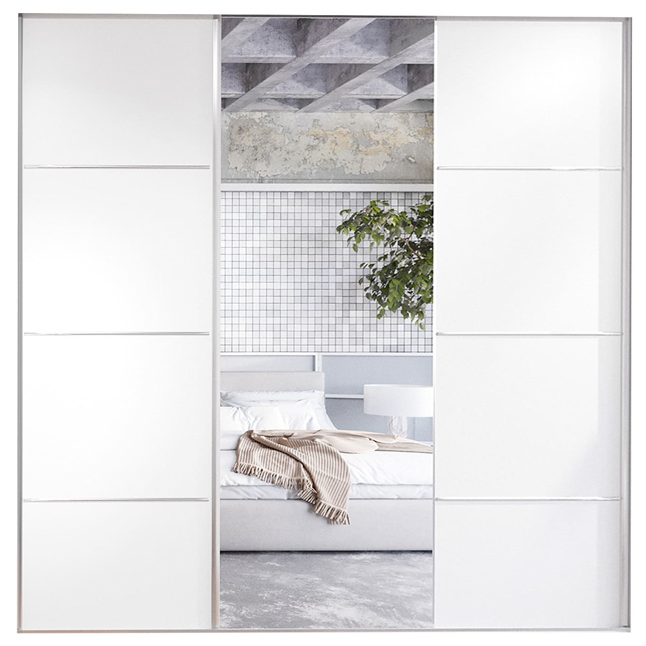 Posuvné dveře ke skříni MERV F4 180 bílé