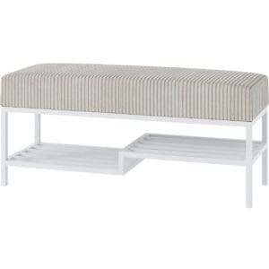 Předsíňová lavice ARAD 80cm bílá / poso 100