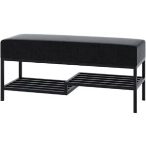 Předsíňová lavice ARAD 100cm černá / kronos 07