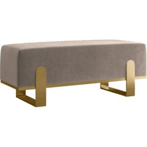 Předsíňová lavice SULA 80cm zlatý / paros 03