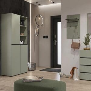 Předsíňová stěna CROSI 1 zelená / černá