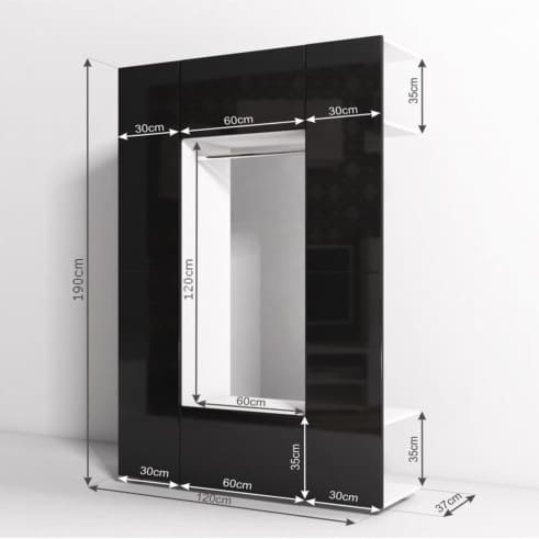 Předsíňová stěna CUBE bílá - Obrázek 7