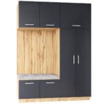 Předsíňová stěna levá CREON 1 dub wotan / černá