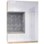 Předsíňová stěna levá CREON 2 craft zlatý / bílý lesk