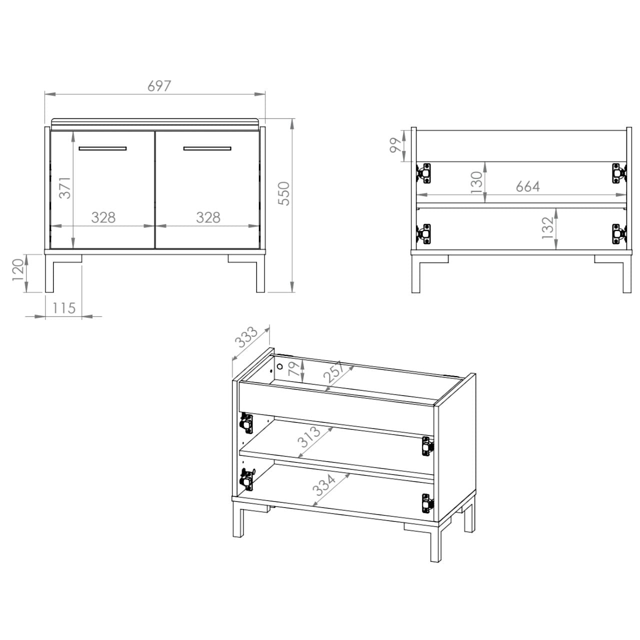 Předsíňová stěna MEVIA 1 dub artisan - Obrázek 7