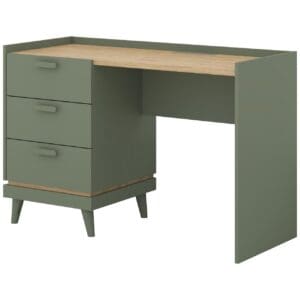 Psací stůl CANDIS 03 zelená / dub olejový
