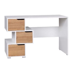 Psací stůl IWA 01 bílý / dub zlatý