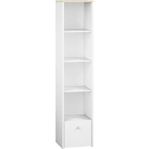 Regál CESAR CS05 bílý / buk fjord VÝPRODEJ