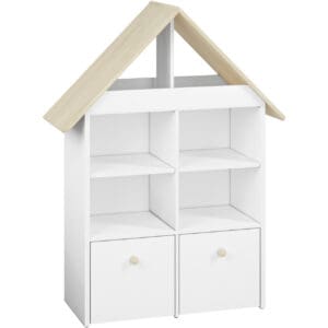 Regál CESAR CS13 bílý / buk fjord VÝPRODEJ