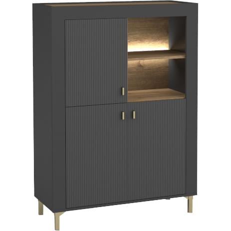 Regál MOSSO 05 černá - Obrázek 3